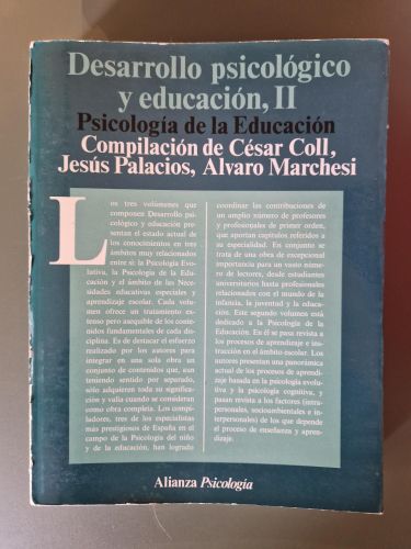 Portada del libro de Psicología evolutiva. Desarrollo psicológico y educación II