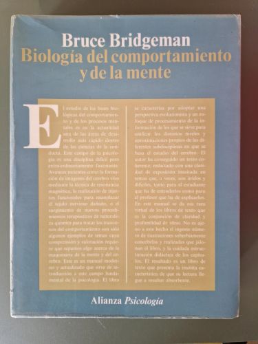 Portada del libro de Biología del comportamiento y de la mente